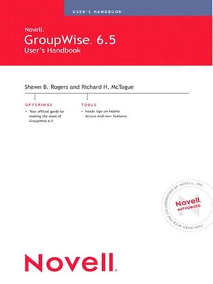 cover image of Novell GroupWise 6.5 User's Handbook